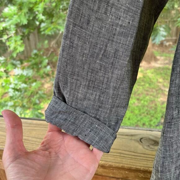 Earth Song Women's Grey 100% Linen Lightweight Jacket Size M - Picture 3 of 8